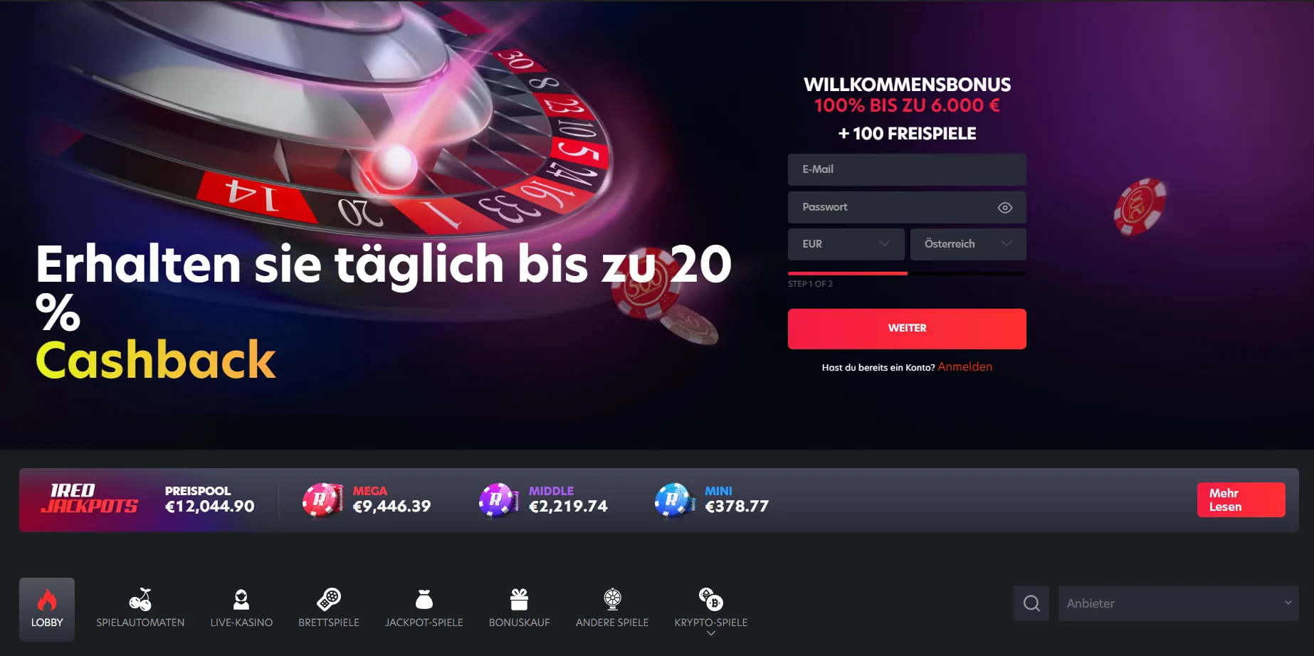 1red Lobby 1red Casino