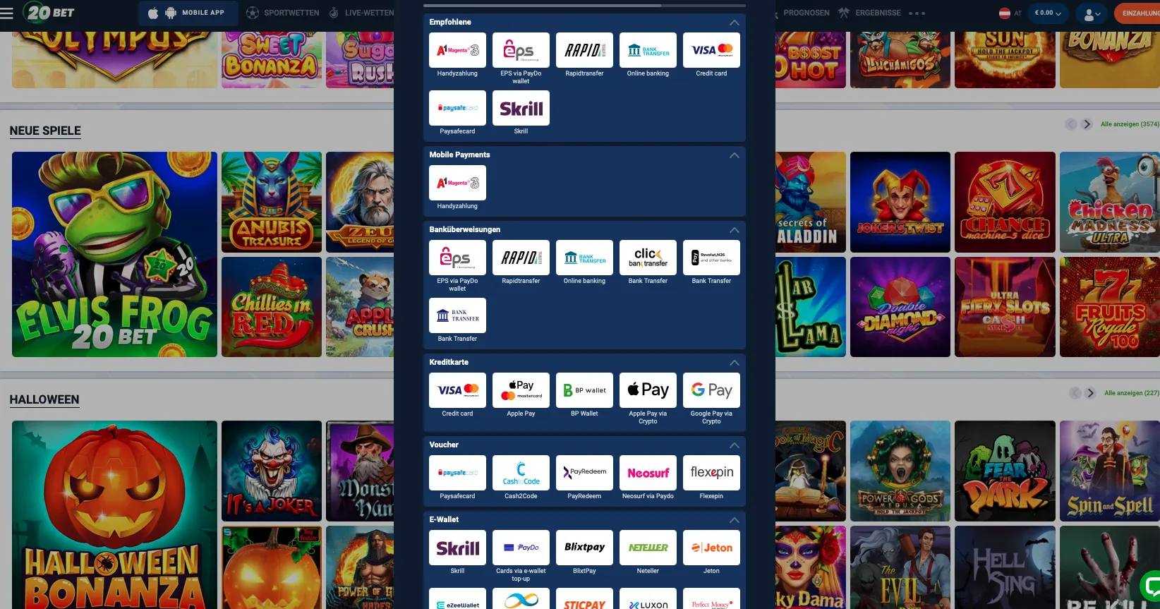 Der Willkommensbonus für neue Kunden ist beeindruckend, mit 100 % bis zu 120 € plus 120 Freispiele für Elvis Frog in Vegas und 50 % bis zu 100 € plus 50 Freispiele für Great Rhino. Das bedeutet, dass Sie zu Ihrer Einzahlung den gleichen Geldbetrag zusätzlich erhalten, plus 120 Freispiele, und beim zweiten Einzahlen die Hälfte Ihrer Einzahlung plus 50 Freispiele.