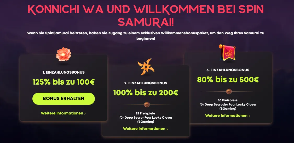 Spin Samurai Bonus