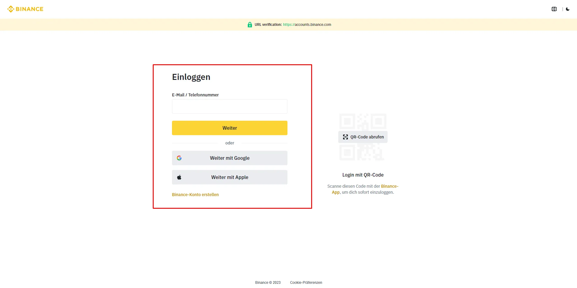 Registrierung Bei Binance