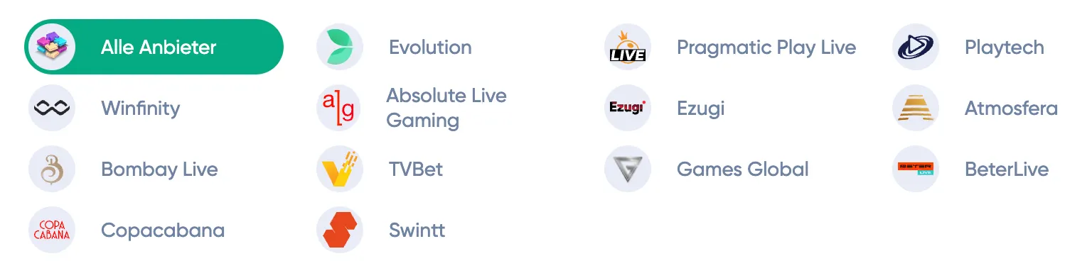 Live Casino Spiele Software