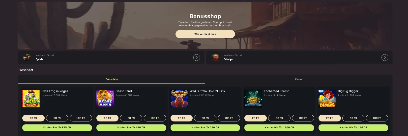 Test des Wanted Casino Bonusshops von hellspin-online24.com.