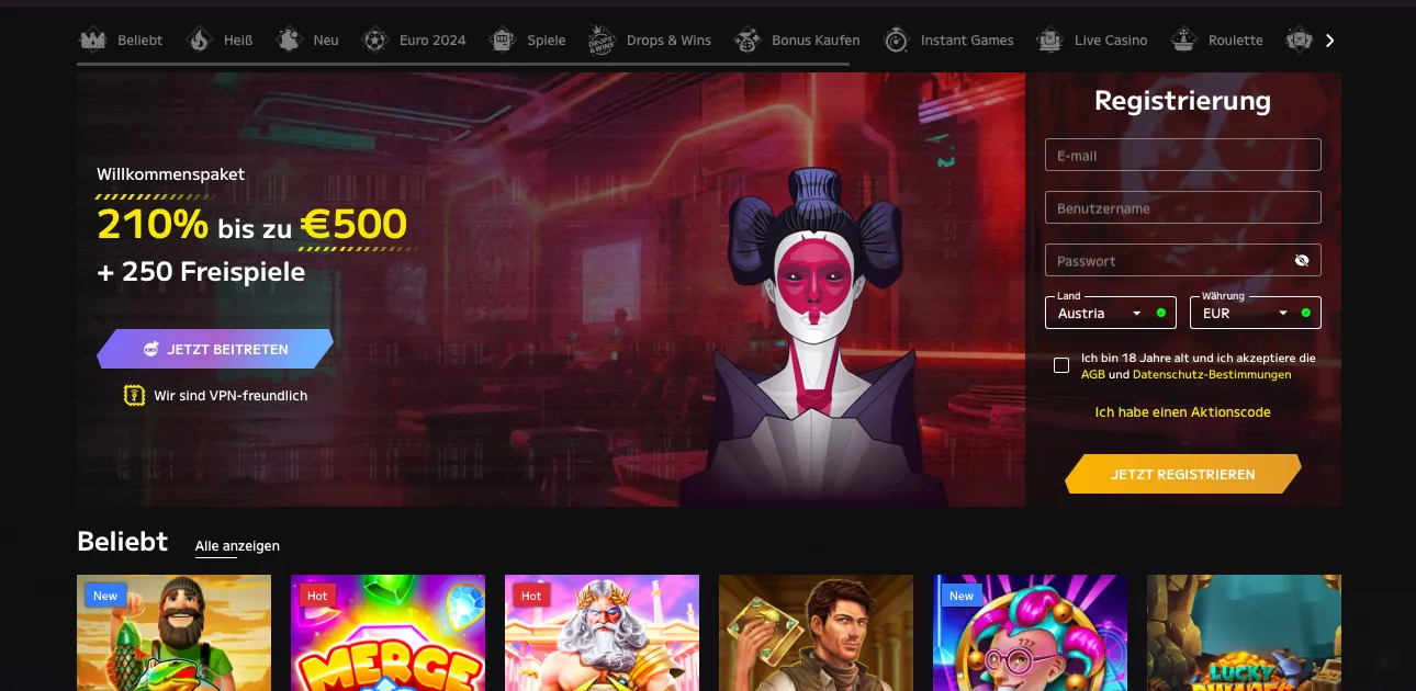 Das Wild Tokyo Casino begeistert mit einem beeindruckenden, japanisch inspirierten Design, das den Spielern nicht nur eine