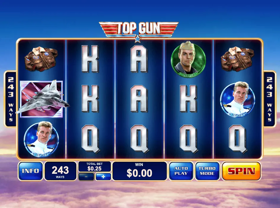 Top Gun Spielautomaten von Playtech für Casinos in Australien