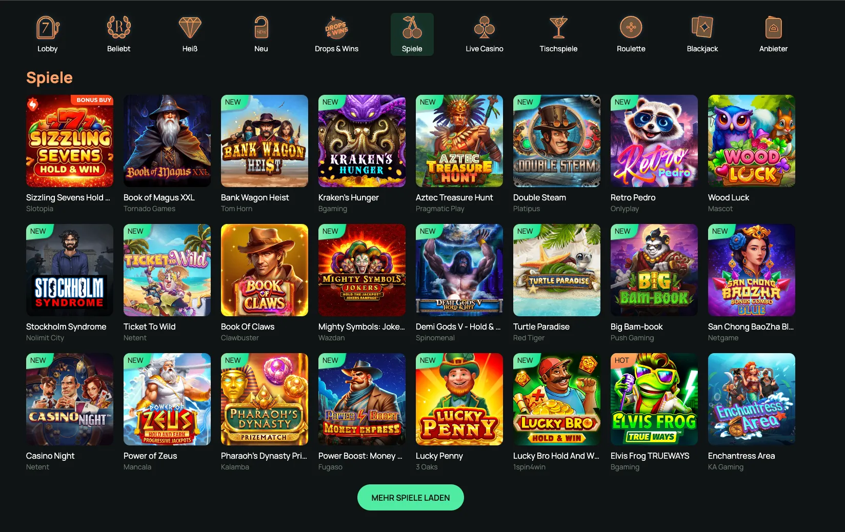 Das Live Casino ermöglicht dir ein Echtzeit-Spielerlebnis mit echten Dealern. Spiele wie Poker, Baccarat und Roulette stehen für interaktives Spielen bereit.