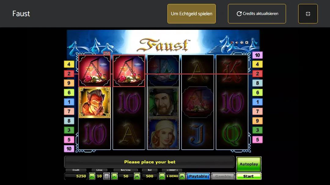Nun bist du im Online-Casino registriert und kannst dir nach deiner ersten Einzahlung direkt einen Casino-Bonus aussuchen und sofort mit dem Spielen der Online-Spielautomaten sowie anderer Spiele beginnen.