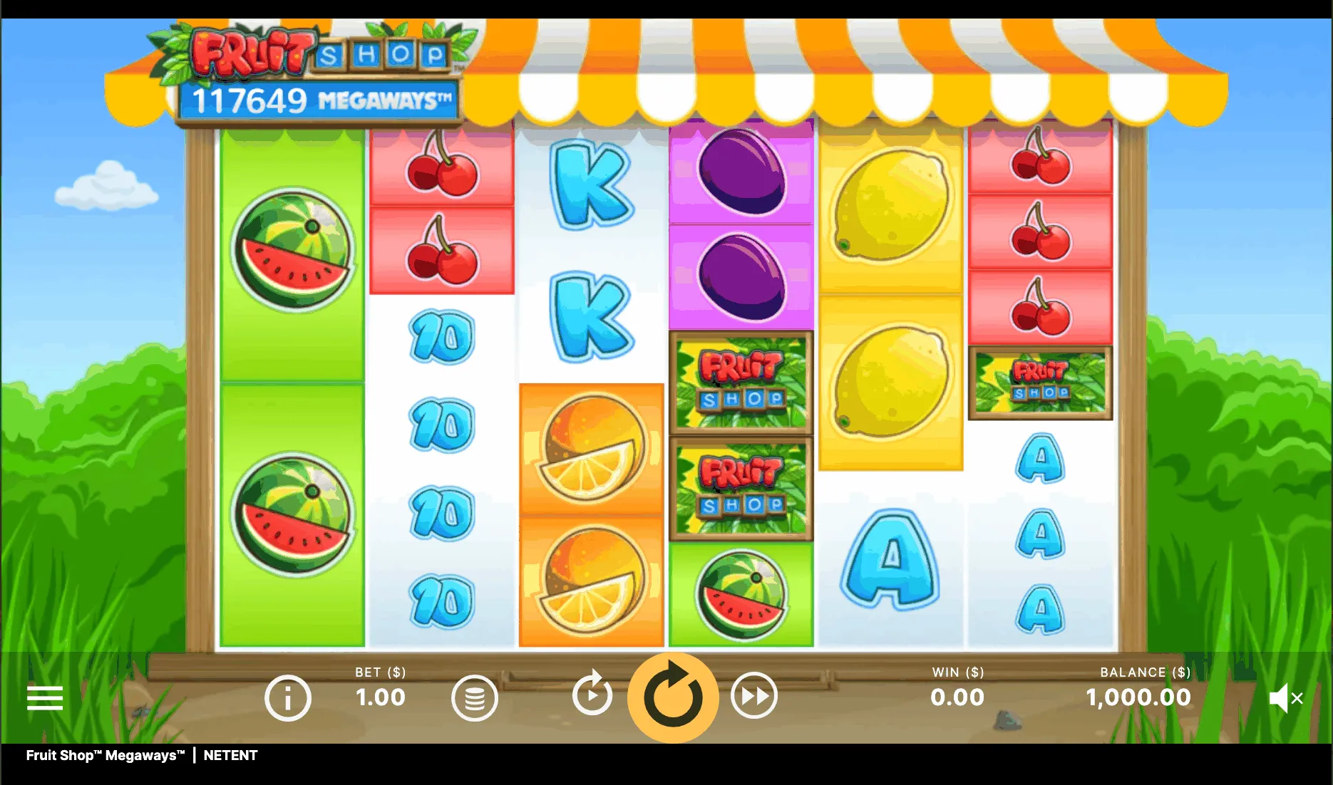 finden Sie mit einem angenehm verspielten Design. Die Symbole setzen sich aus typischen A bis 10 Zeichen sowie Kirschen, Wassermelonen, Orangen, Zitronen, Pflaumen und dem Symbol für den Obstladen zusammen. Der Sound erinnert an einen schönen Tag im Freien mit viel Vogelgezwitscher sowie fröhlicher Musik. NetEnts Früchte-Slot Demo-Modus