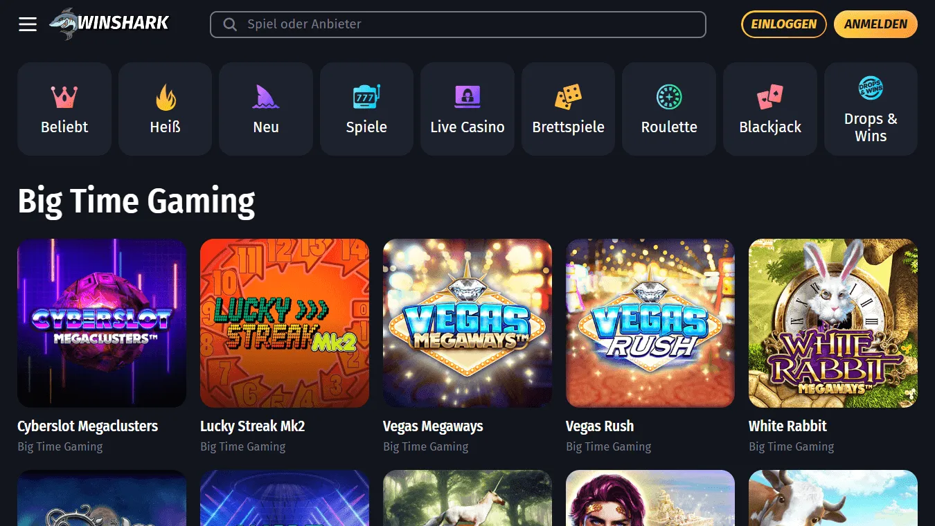 Big Time Gaming Spiele in Online-Casinos