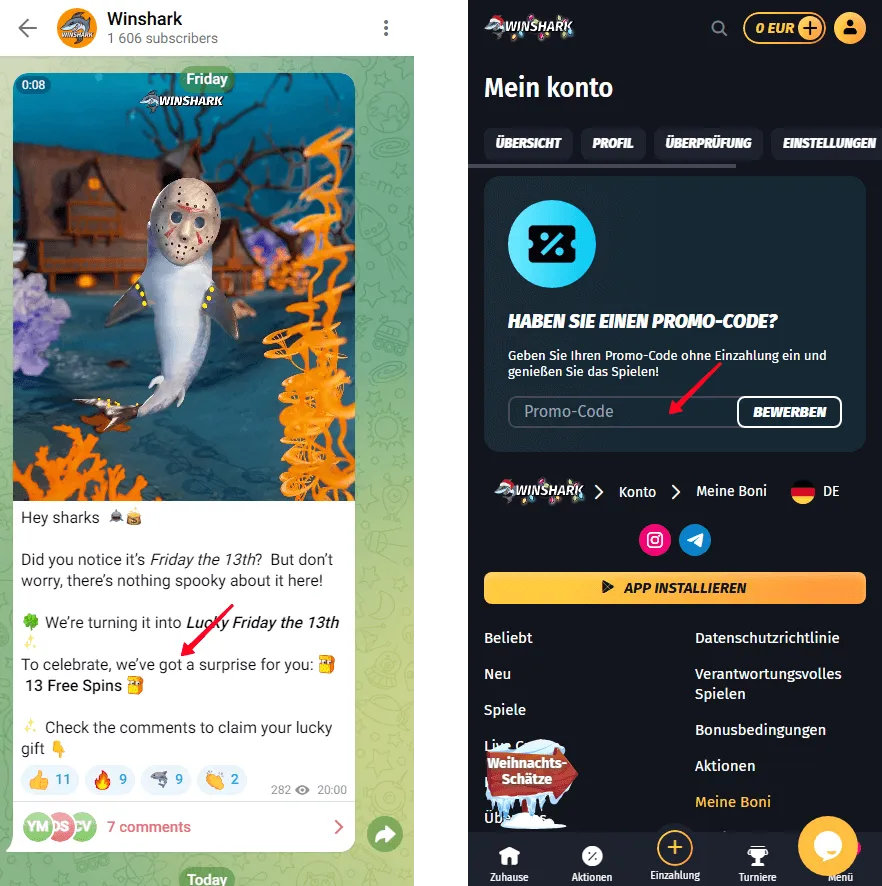 , welches verschiedene No-Deposit-Möglichkeiten bietet. Sie können Münzen beim Einloggen auf Ihrem Desktop, beim Spielen auf Ihrem Smartphone oder sogar bei einer Auszahlung erhalten. Darüber hinaus gibt es auch höhere Boni, beispielsweise erhalten Sie 5 Münzen für die Verifizierung Ihres KYC sowie viele weitere Angebote.