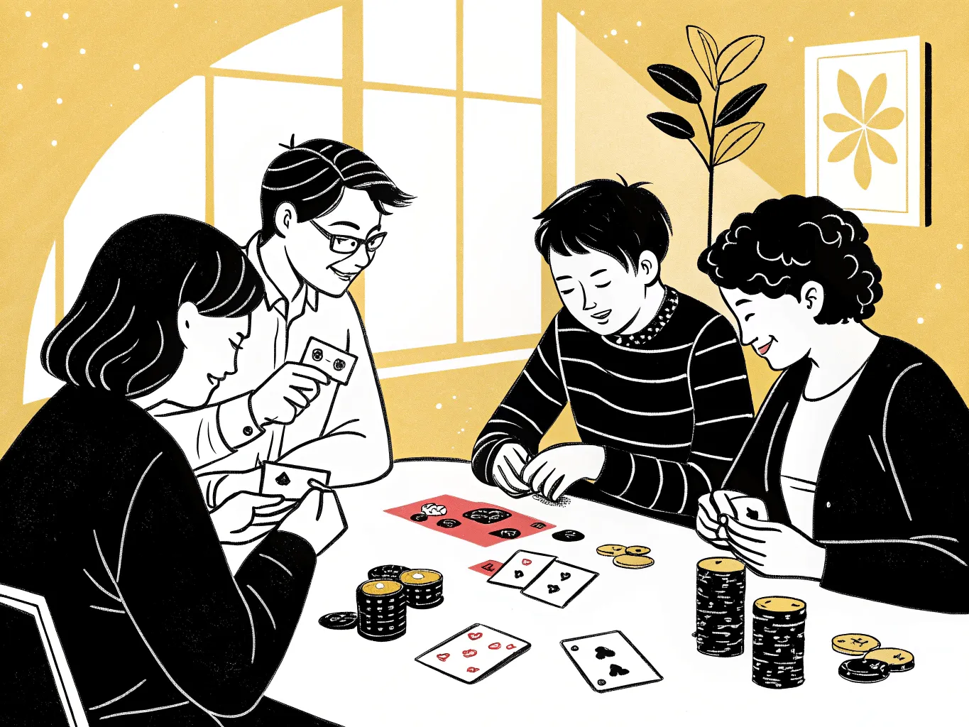 Die Leute spielen im Poker Die Leute spielen im Poker